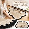 Cute Animal Diatomaceous Bath - Non- Absorbent Quick-Dry Bathroom, Entryway 4060cm - Cloud Design