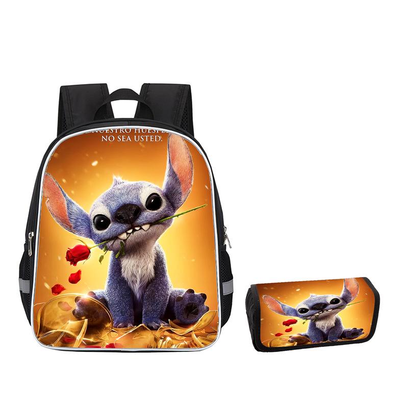 Stitch Peripheral Anime Backpack Men'S And Women'S School Bags