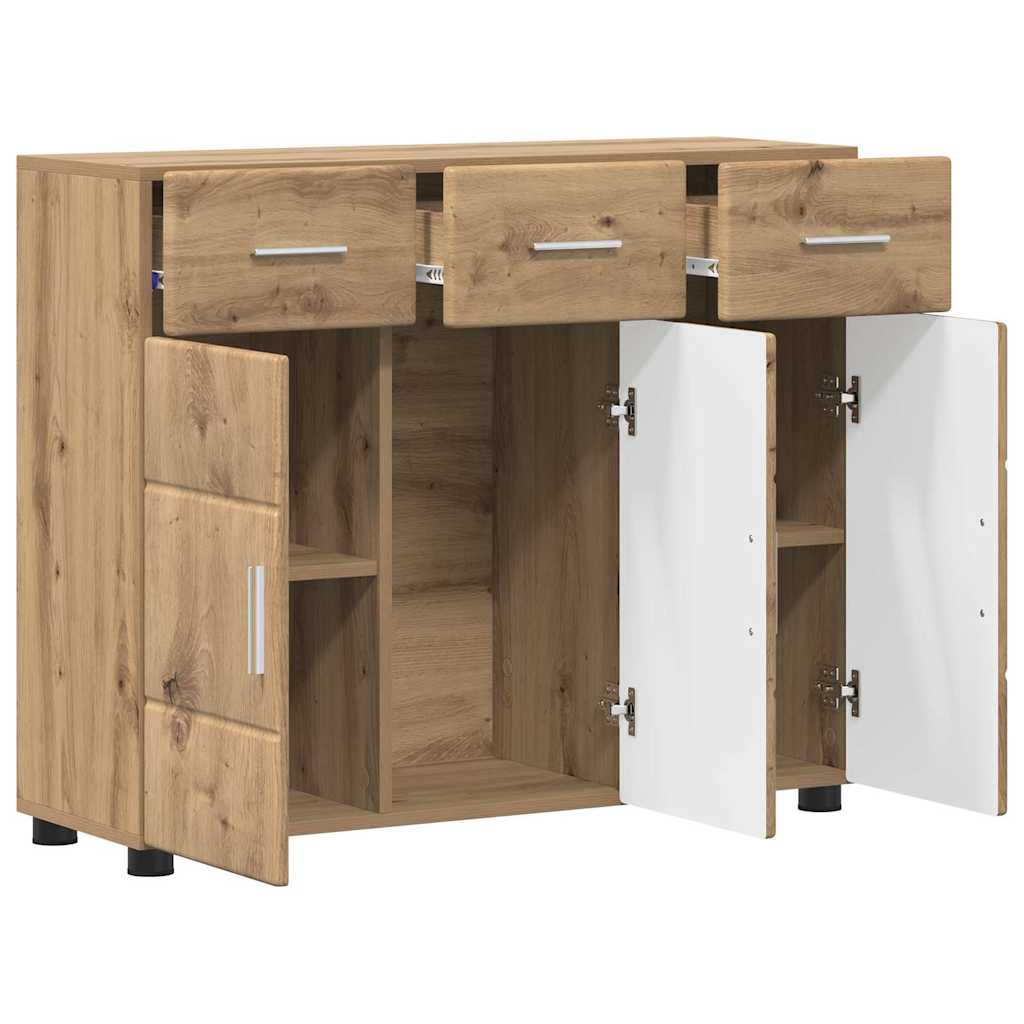 Sideboard with Shelf FLORIN Artisan Oak 88.5 x 30.5 x 73 cm