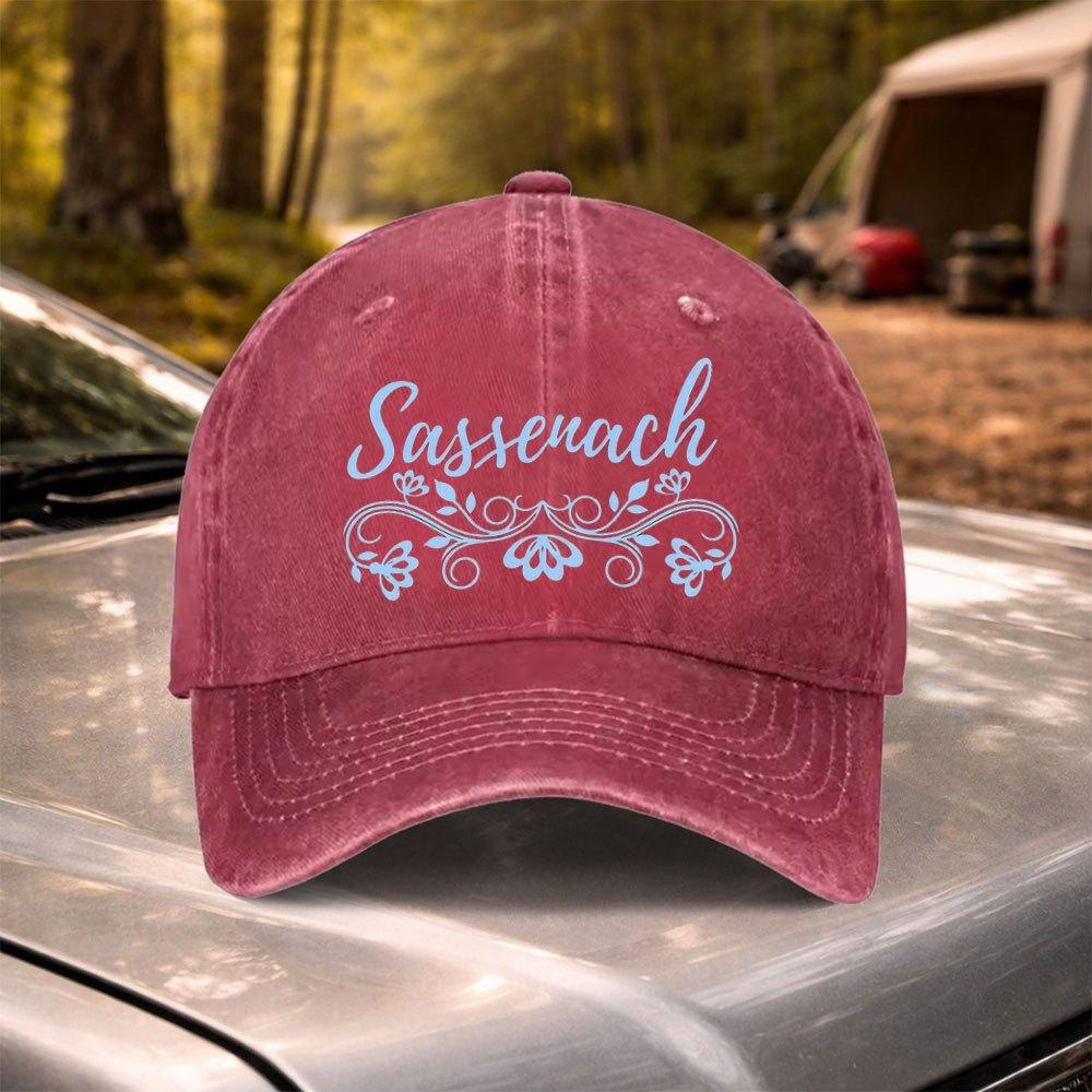 Sassenach Outlander Vintage Washed Baseball Cap Adjustable Hook Loop Lightweight Unisex Hat for Unisex Women