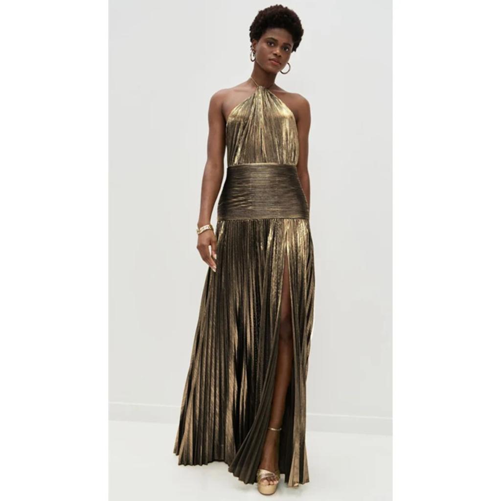 Luxuriöses Damen-Korsett Party-Cocktailkleid Sexy Schulterfrei Träger Falten Schlitz Gast Promi Langes Kleid Promi-Ballkleid