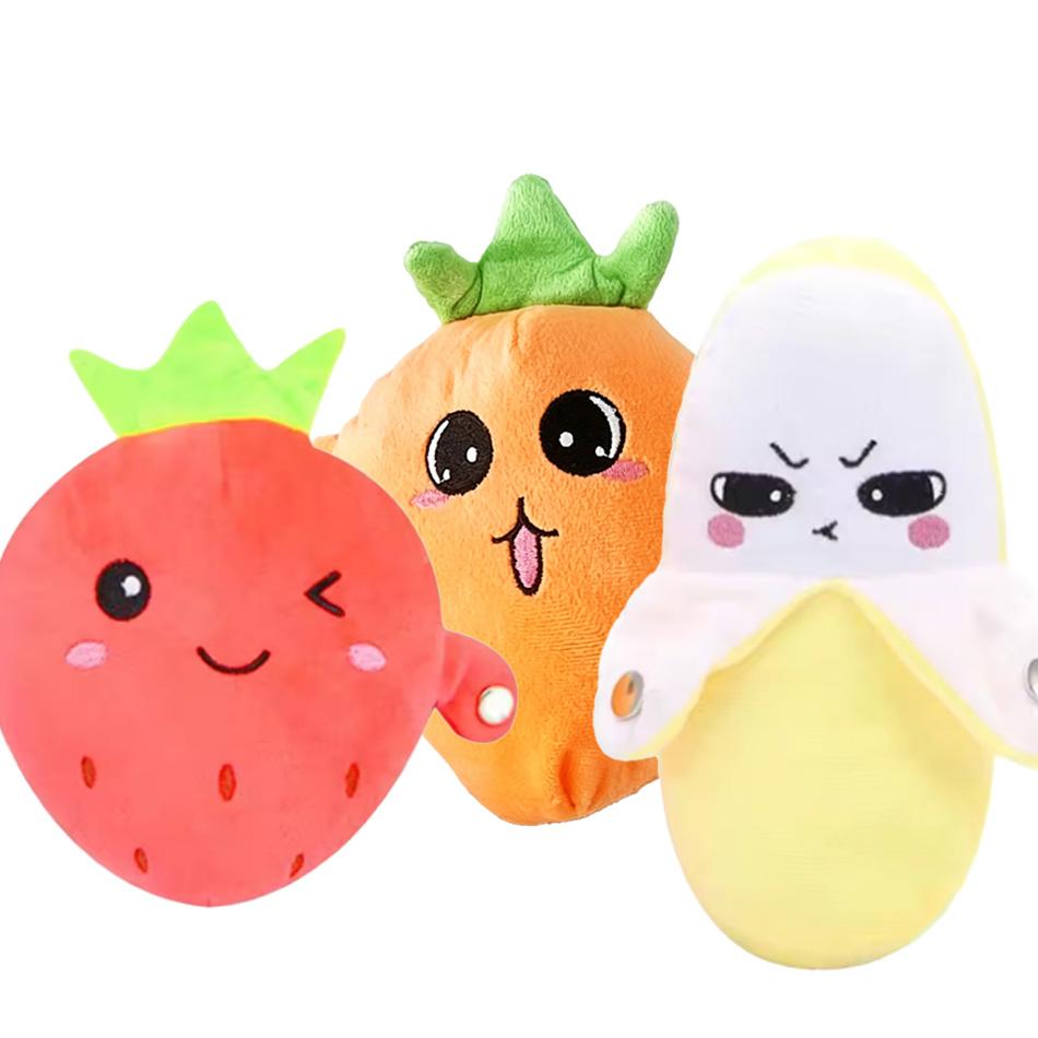 Banana Baby Beat Sensing Creative Fruit Novelty Parent-Child Musical Interactive Piano Toy Plush Doll Christmas Gifts