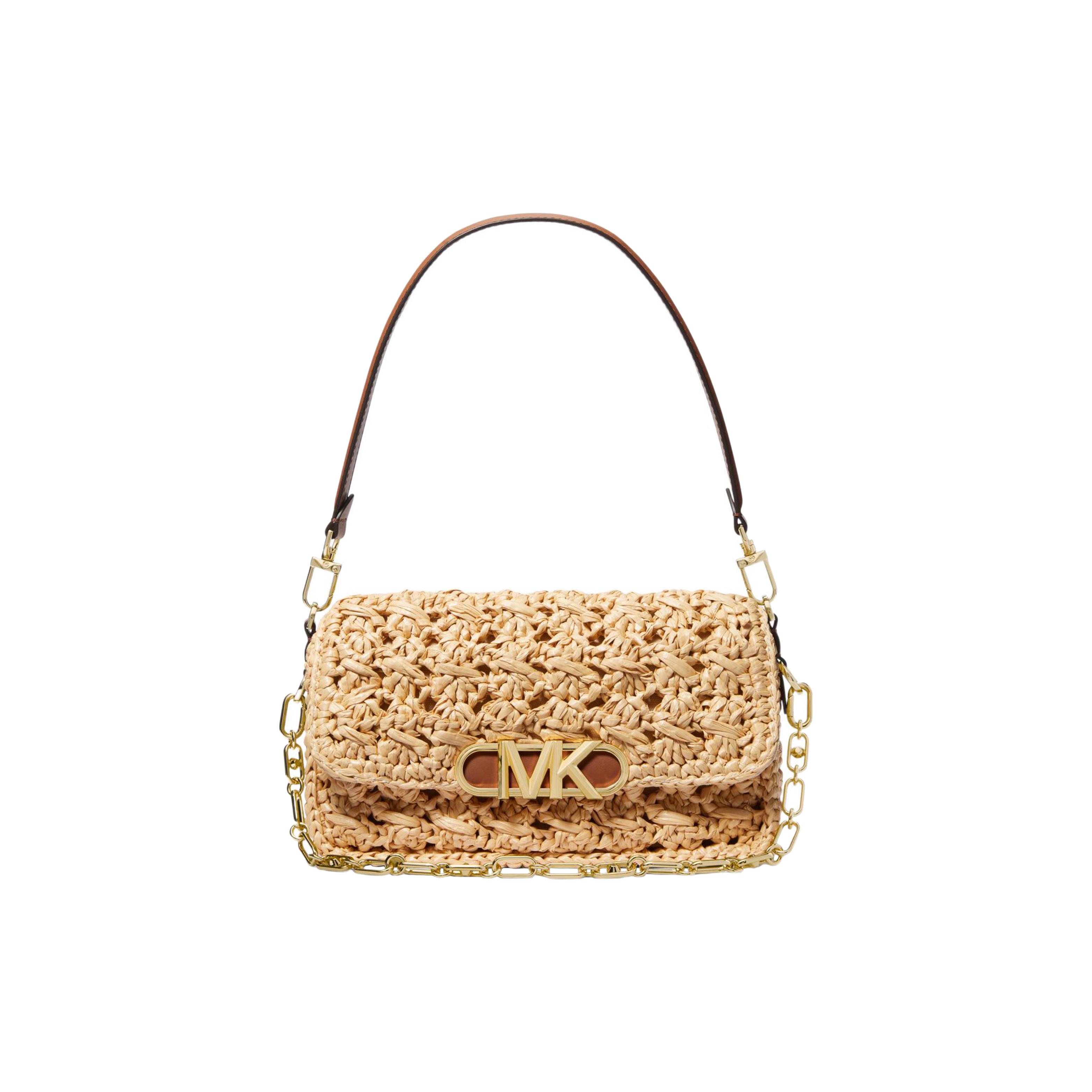 

New MICHAEL KORS PARKER Leather Portable Crossbody Bag, Shoulder Bag Women s Brown 30S3G7PC2W-969-NATLUGG 27.4*10.2*16.0CM