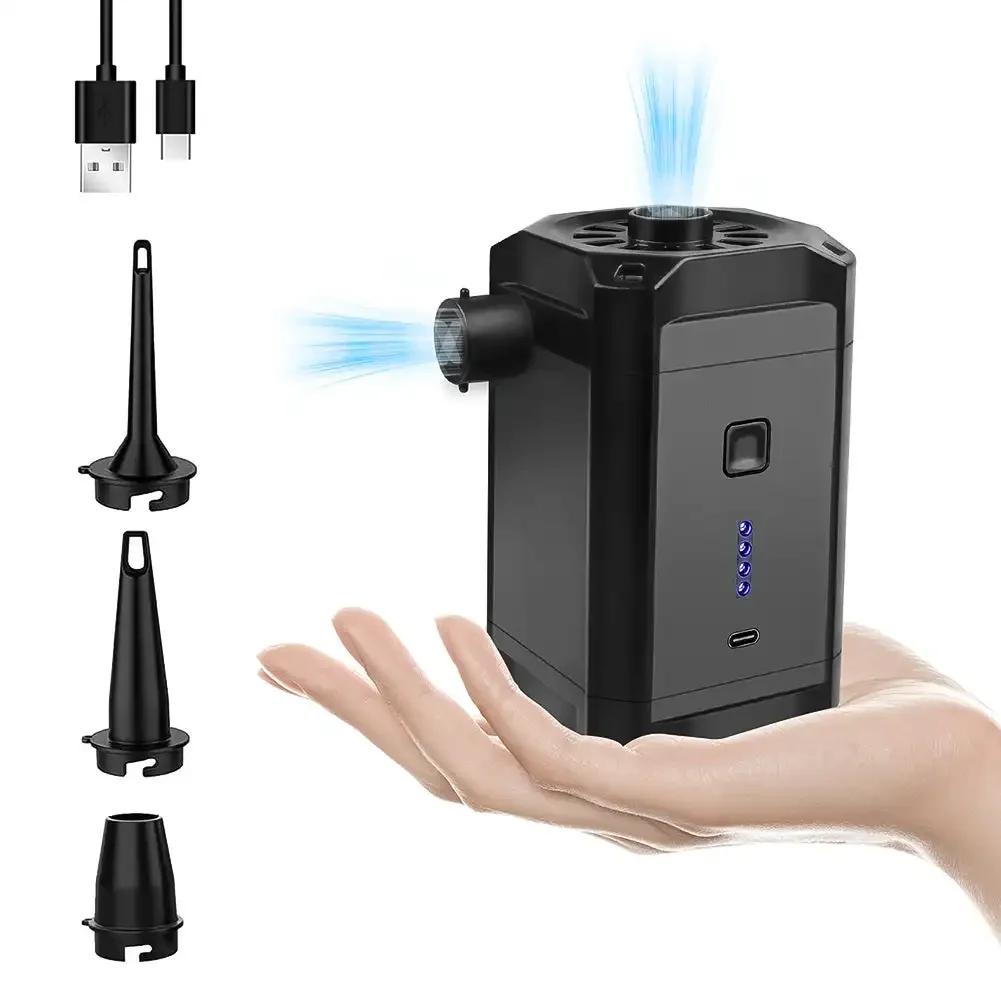 

Беспроводной электрический воздушный насос 5200 мАч Портативный автомобильный воздушный компрессор для надувных подушек, надувных кроватей, плавательных кругов, надувных насосов