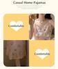 2025 Sweet Princess Style Cloud Cotton Camisole Set with Chest Pads for Women - Summer Home Pajamas