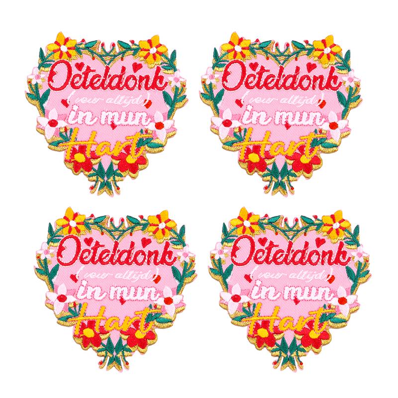 10pcs /Lots Netherland Carnival Patch Netherland Oeteldonk Emblem Full Embroidered Patches Iron On Patches For Clothing Sew Diy 