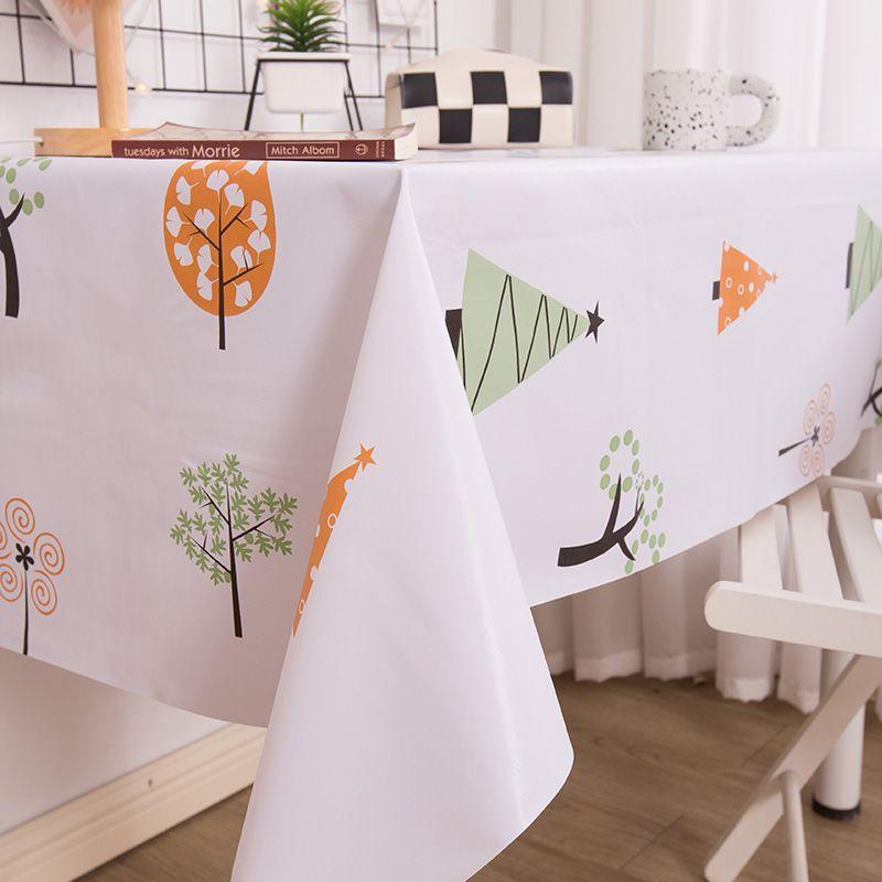 

Retro Waterproof Tablecloth Oil-Proof And Anti-Scalding Leave-In Dining Table Fabric Book Tablecloth Rectangular Coffee Table Tablecloth 40*60cm (small cover for bedside table)