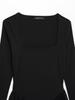 TAOP&ZA Women's Elegant Square Neck Balloon Silhouette Short Dress - Early Spring Collection