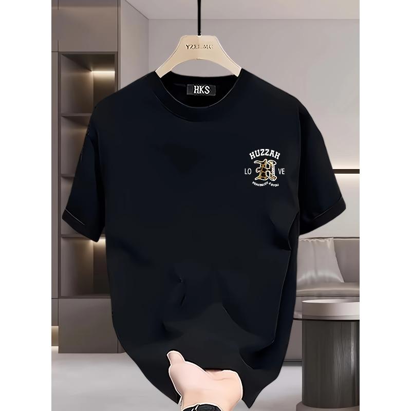 Fashion Printed Short-sleeved T-shirt for Men in Summer Heavy Pure Cotton Korean-style Japanese-style Printed Versatile Tops for Men