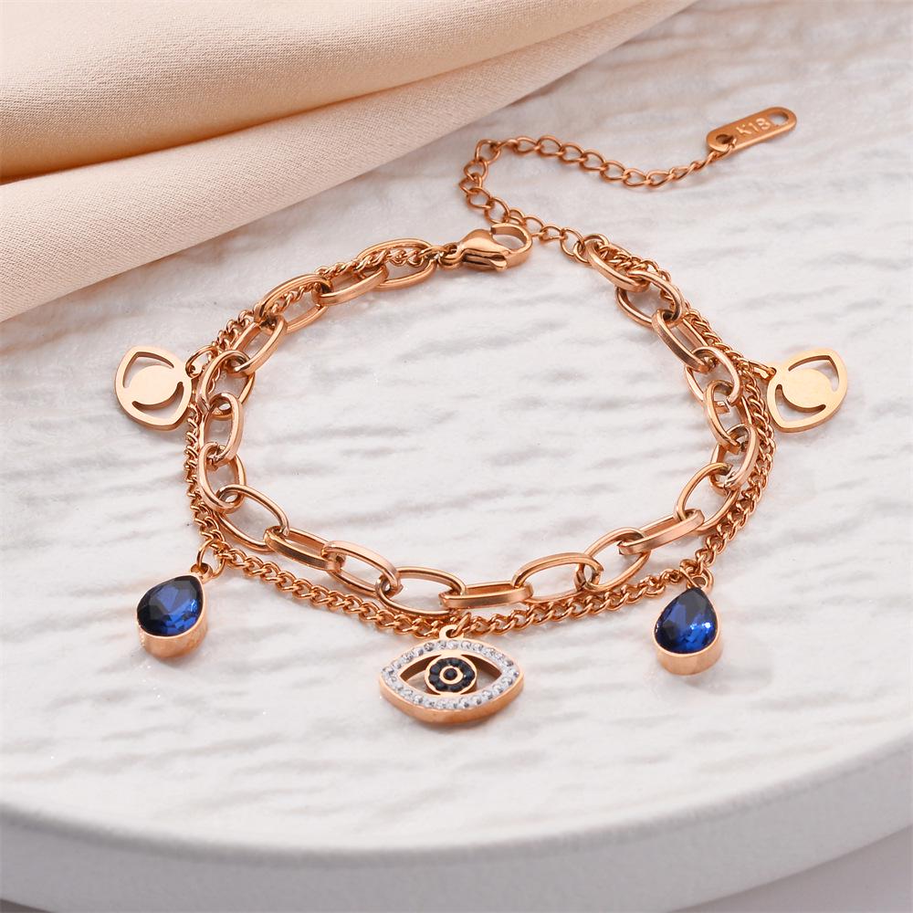 Korean Titanium Steel Four-Leaf Clover Bracelet - Women's Fashion, Versatile & Non-Fading Jewelry