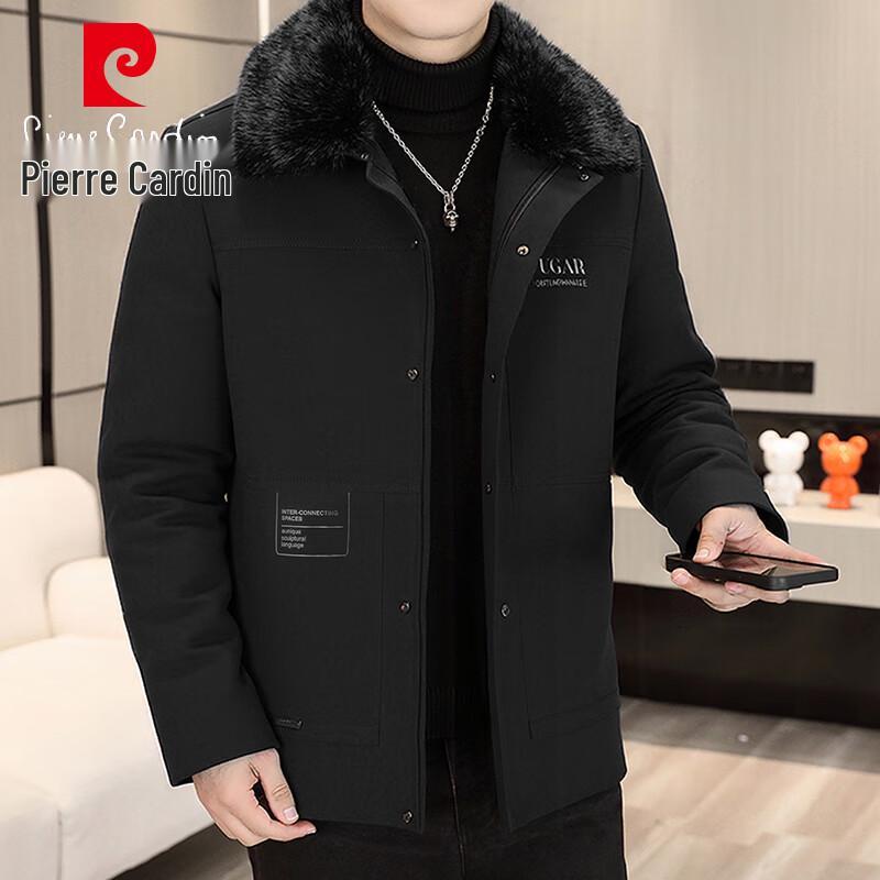 

Pierre Cardin Men s Thickened Plush Lapel Winter Coat XL