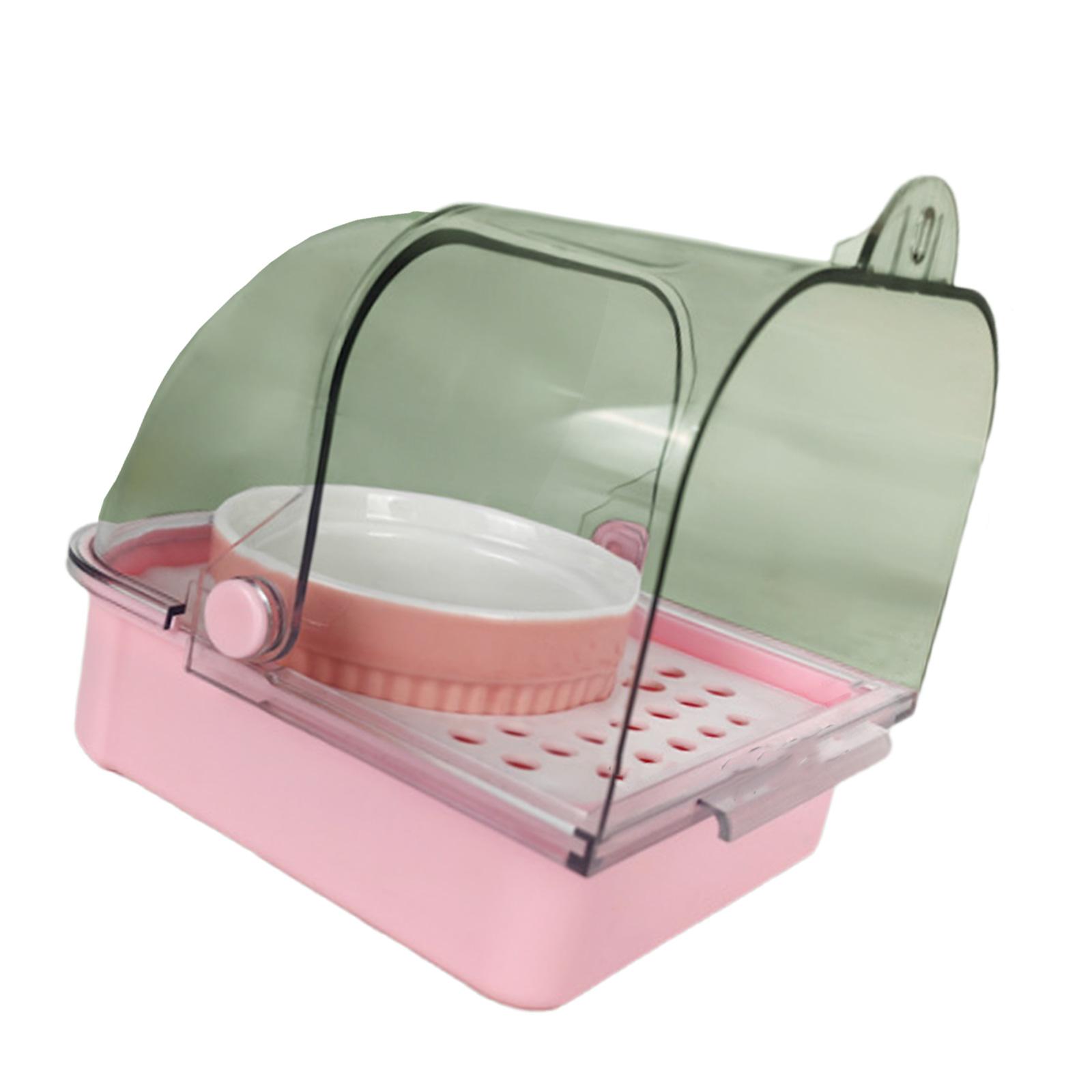 Parrot Bathtub Pet Bird Bath Tub Parrot Shower Box Transparent Bathing Tub Large Capacity Multifunctional Bath Tub 1 розовый