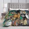 B-BioShocks 2 Remastered Flannel Blankets Super Soft Throw Blanket for Living Room Picnic Graphic Bedspread Sofa Bed Cover