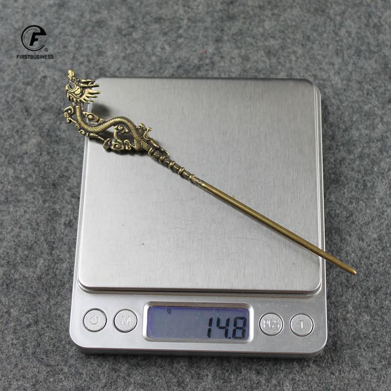 Valentine's Day gift Vintage dragon flowers Hair Clips Girls brass copper needle Hairpins Fashion Hairgrips Lady Elegance Tools