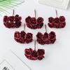 6Pcs Artificial Silk Rose Bundle Fake Flower For Christmas Home Wedding Bridal Bouquet Decoration Accessories Photography Props