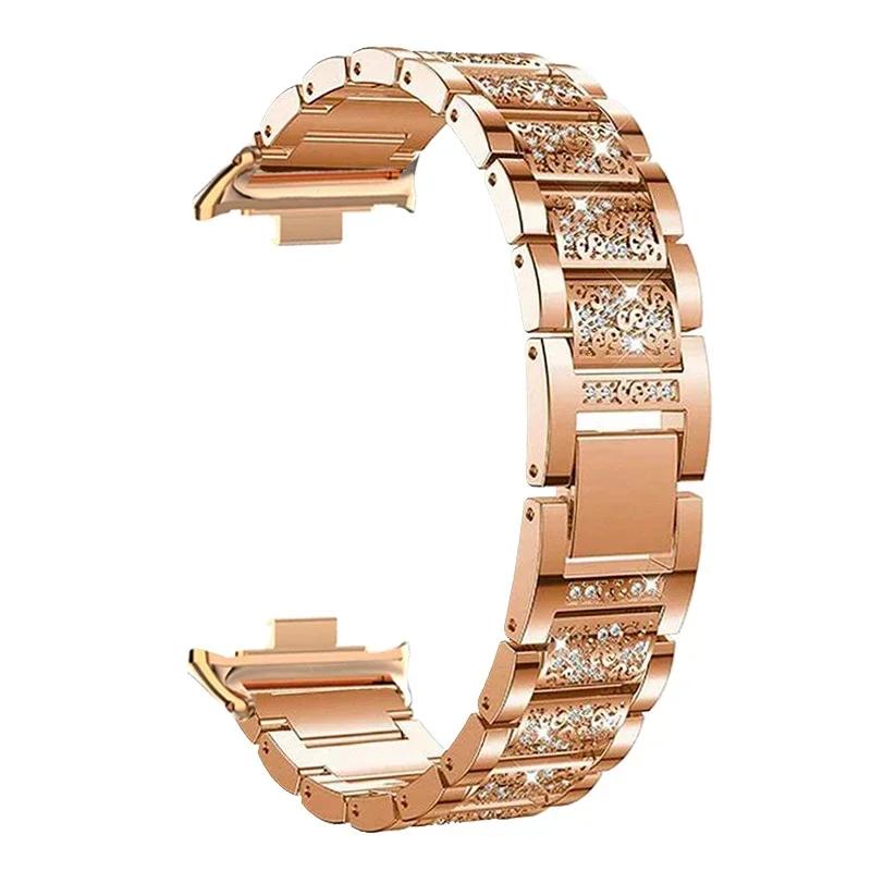 

Metal Strap for Xiaomi Mi Band 9 Pro Diamond Watchband for Redmi Watch 4 Wristband for xiaomi mi band 8pro Bracelet Correa reloj