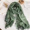 Scarf Autumn and Winter New High-end Solid Color Splicing Lace Neck Protector Scarf Scarf Scarf Shawl