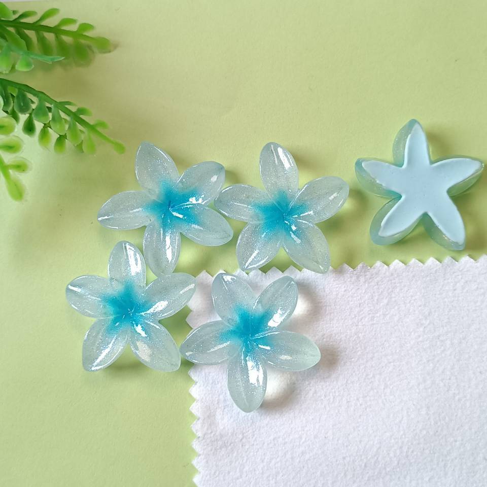 Colorful Cute Five Petal Series Miniature Flat Back Resin Cabochons for Hairpin Scrapbooking DIY Home Decor Craft Accessories