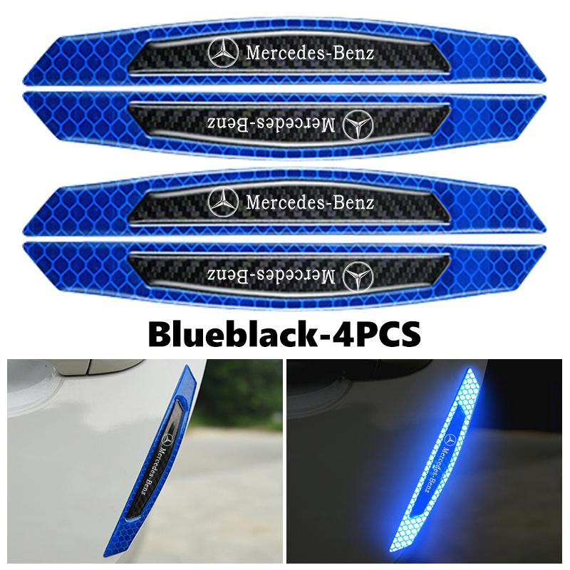 AABIA1 For Benz 4PCS Car Rearview Mirror Reflector Stickers Warning Anti-collision Reflective Strips AMG CLA CLS C180 C200 W204 W205
