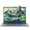 Ноутбук з Office 3K Тепловідведення Тихий 16 ГБ DDR4 NVMe 6000 мАг Windows 11 WiFi Bluetooth Порт 16-дюймовий 2024, (3072×1920) Роздільна здатність, i5-1038NG7