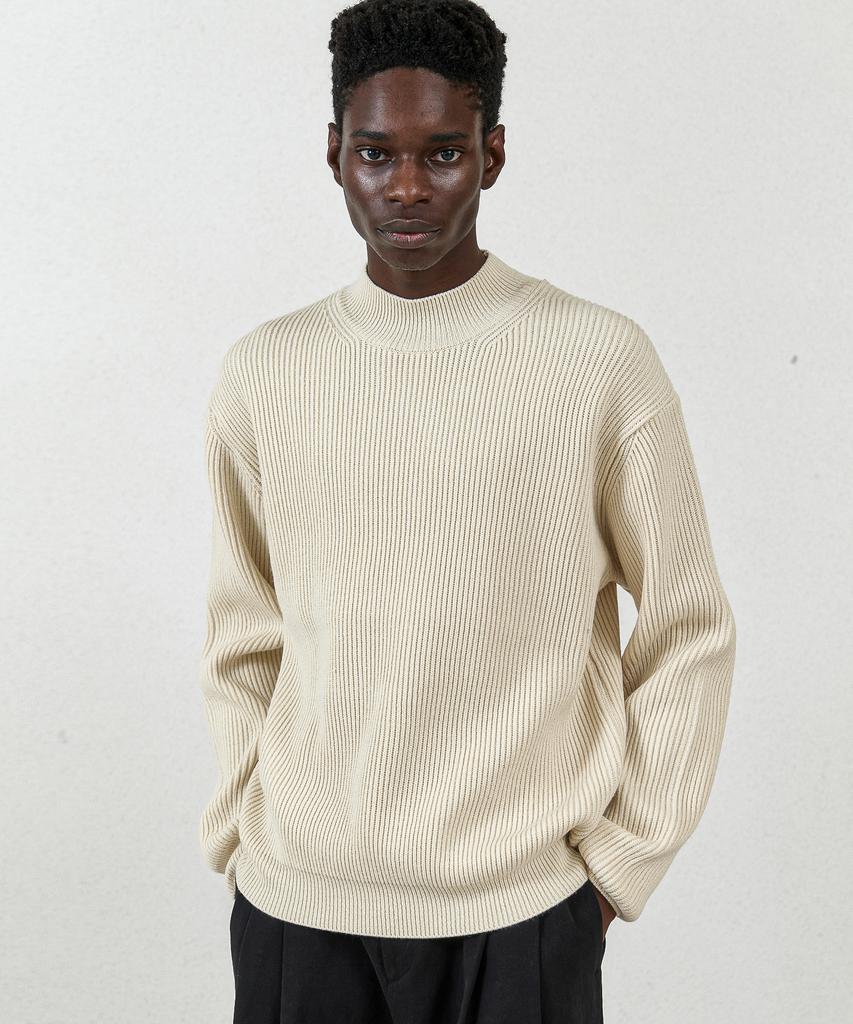 TRIP LE SENS Basic Mock Neck Over Knit (Man)_Cream Ivory