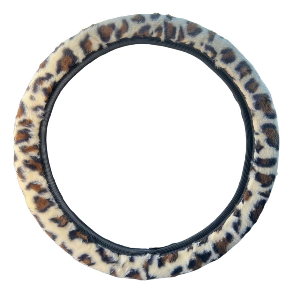 38cm Fur Steering Wheel Cover Leopard Car Steering Wheel Cover Steering Wheel Cover  Vehicle Wheel