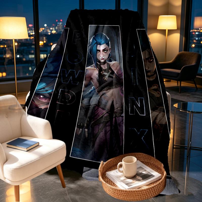 Jinx Print Blanket - Soft & Comfortable, for Bedroom, Travel, Sofa, Home Decoration - Birthday Christmas Gift for Friend