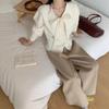 Simple Temperament Bow-tie Long-sleeved Knitted Cardigan Women's Casual Versatile Long-sleeved Jacket