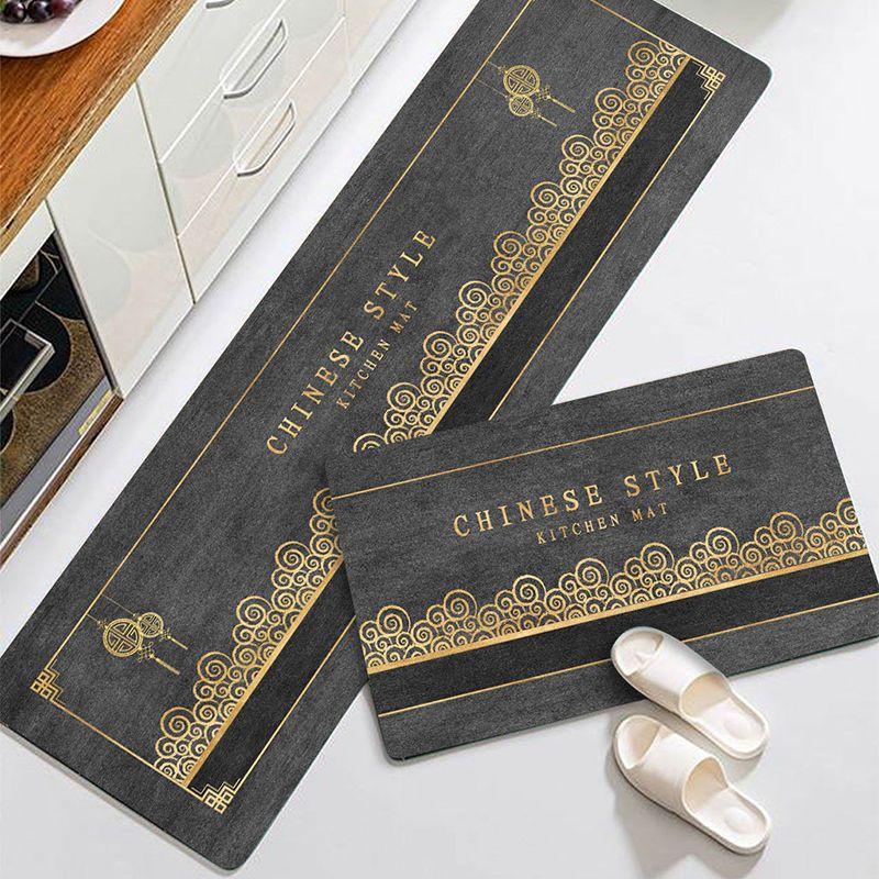 Kitchen Mat Absorbent Printed Kitchen Rugs Non-slip Area Mat Hallway Long Carpets for Living Room Bedroom Entrance Doormat Bath