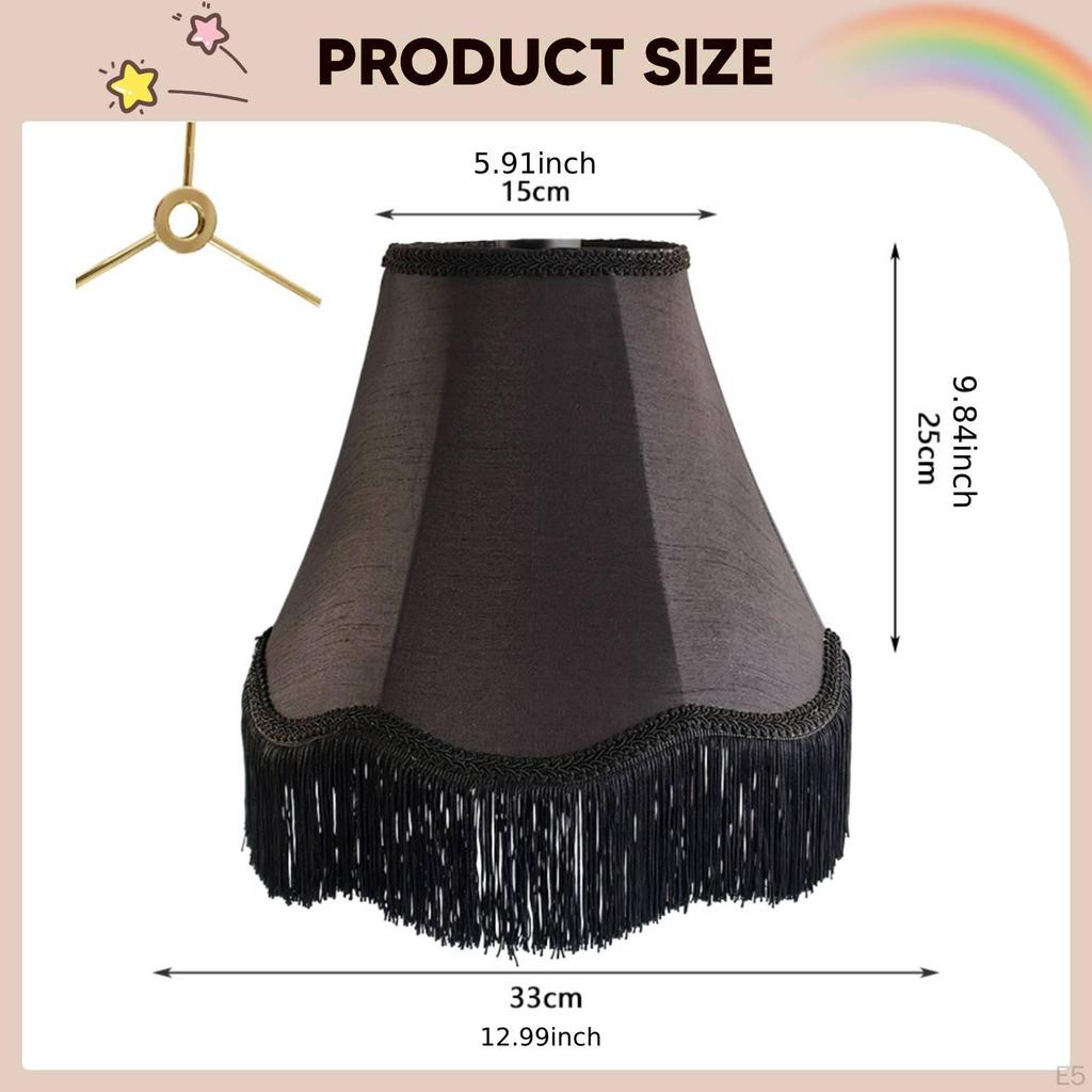 Lamp Shade Scallop Lampshade Cover Vintage for Bedroom Bedside Lamps