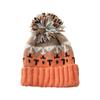 Popular Contrast Color Skull Caps for Women and Teens Comfortable Knitted Beanies Hat for Outdoor Sport Winter Activity