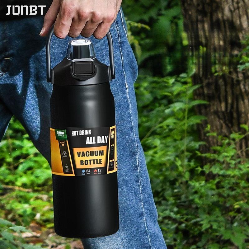 26OZ/33OZ Outdoor Thermal Water Bottle with Straw Thermos Portable Handle 304 Stainless Steel Cold and Hot Sports Vacuum Flasks