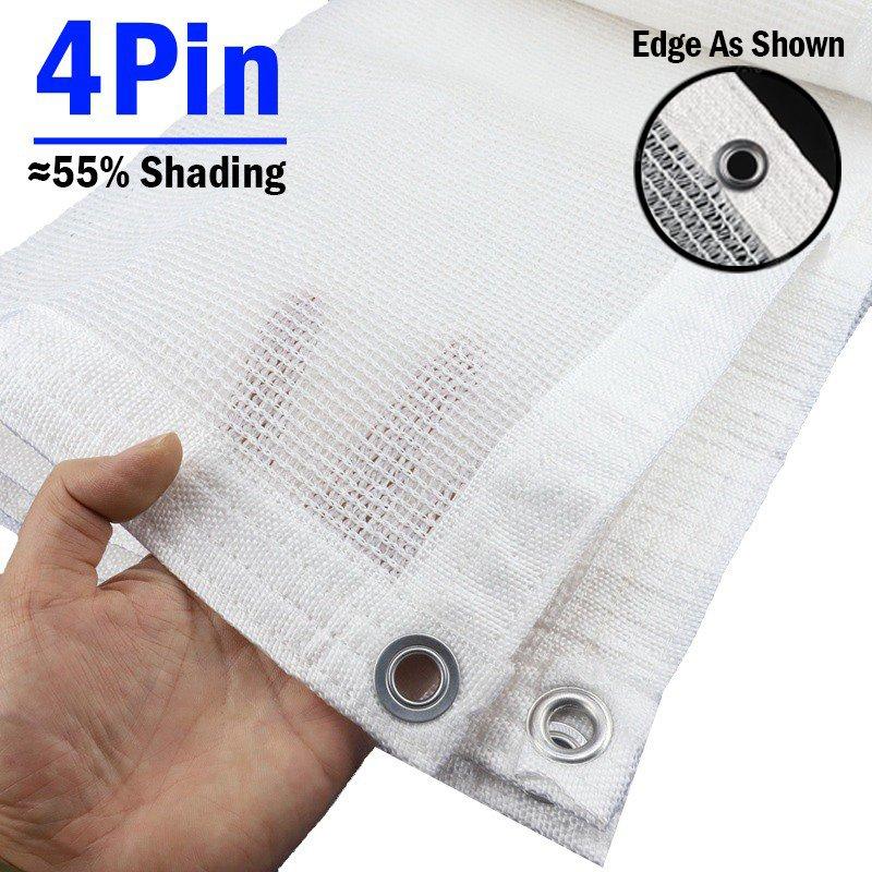

4-контактная белая солнцезащитная сетка для уличных суккулентов, навесные солнцезащитные сетки, садовая пергола, тент для защиты от ультрафиолета, паруса для затенения автомобиля CHINA&1m x 2m