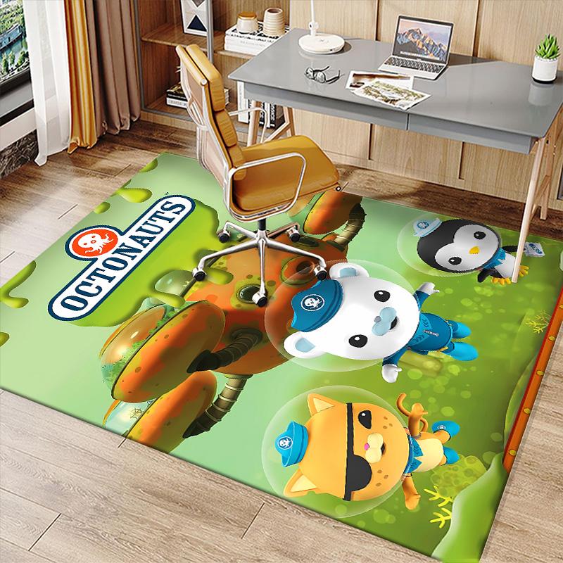The Octonauts4 Printed Absorbent Washable Carpet, Non-Slip Bathroom Mats, Kitchen Rugs, Yoga Mat,Living Room Entrance, Camping Picnic Rugs