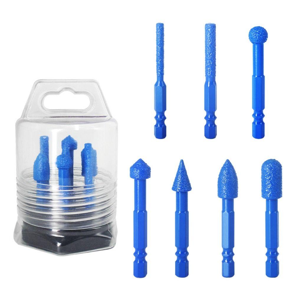 7pcs Rust Removal Grinding Milling Bits Trimming Polishing Tools High Quality Grinding Head  Marble
