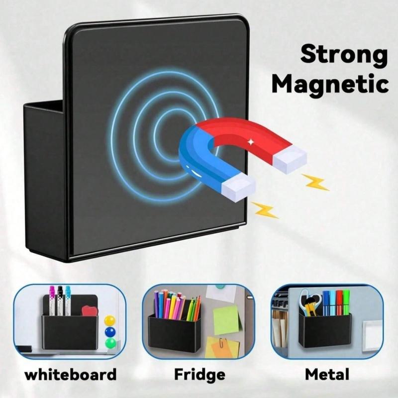 1pc Magnetic Dry Erase Whiteboard Marker Storage Rack, Writing Board Chalk Storage Box, Locker Storage Device