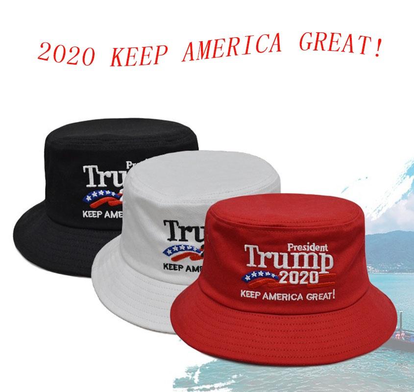 Donald President Trump 2020 Keep America Great Cap Embroidered Bucket Hat Unisex