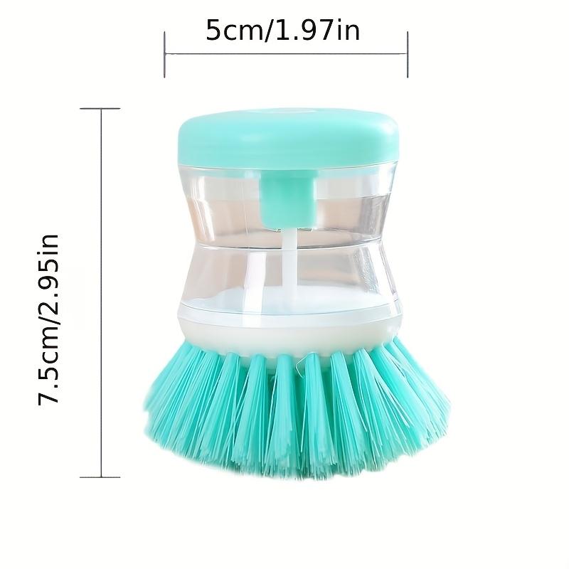 3-Pack Color-Choice Premium Kitchen Cleaning Brush with Ergonomic Handle - Gentle Scrubbing Bristles for Utensils, Pots & Outdoor Use - Portable