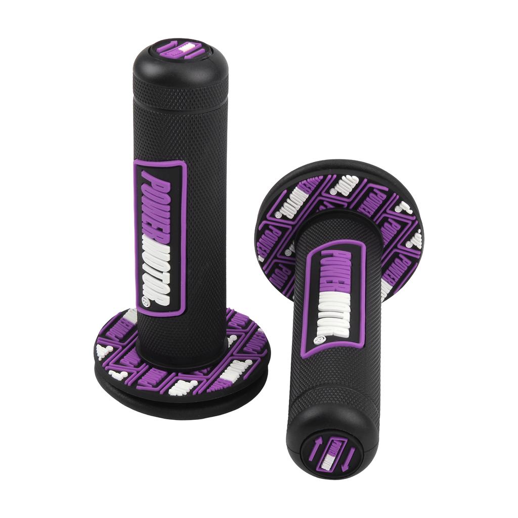 Gumowe manetki motocyklowe Powermotor 7/8" 22mm 24mm Ochrona kierownicy Motocross Cross Żelowa manetka Uniwersalne akcesoria
