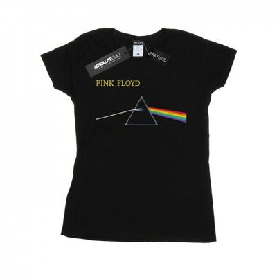 Camiseta feminina/feminina de algodão prisma no peito