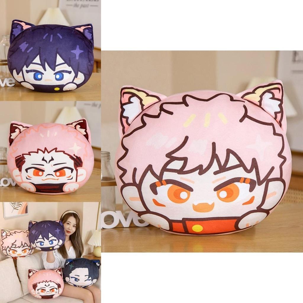 Jujutsu Kaisen Plush Pillow And Keychain With Adorable Satoru Gojo, Itadori Yuji, Megumi Fushiguro, Suguru Geto, Sukuna Cartoon Prints