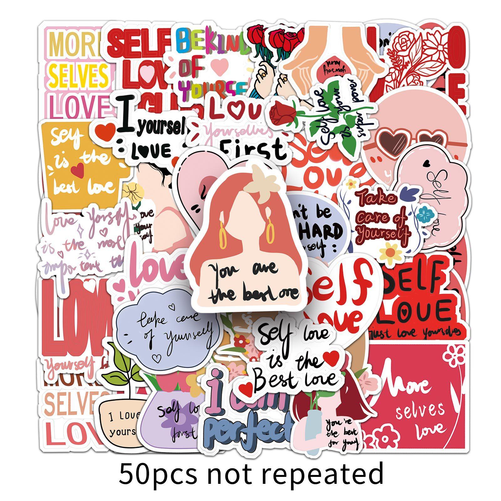 

50 оригинальных текстов, раскрашенных вручную, декоративный корпус мобильного телефона, чашка для воды и водонепроницаемая наклейка на чемодан.