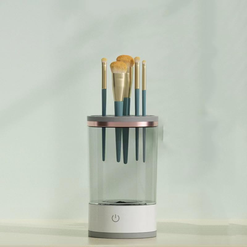 Detergent electric pentru pensule de machiaj, Curățător pentru pensule cosmetice, Curățător pentru pensule de machiaj, Produs de curățat pentru pensule de machiaj cu rotire automată, potrivit pentru toate dimensiunile pensulelor de machiaj