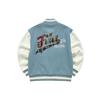 Fila Fusion Letter Stripe Loose Woven Baseball Jacket Women Jackets Navy-Blue T11W242702FLB