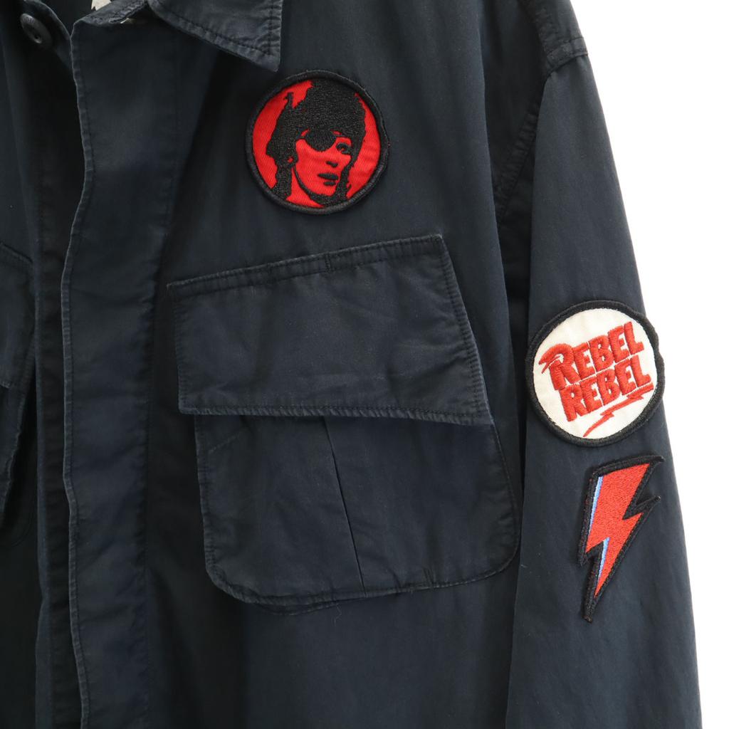 HYSTERIC 23ss DAVID BOWIE Made In Japan Fatigue Jacket L Navy 02231AB13 Men's Used