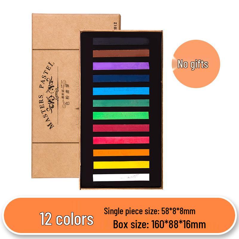 Mali Brand Pastel Chalk Set - 36 Colors Chalk Powder with Brushes for Beginners
