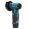 Cordless Angle Grinder Tool with 2 Battery 19500RPM Handheld Electric Grinding and Cutting Machine for Metal Wood Blue EU Plug