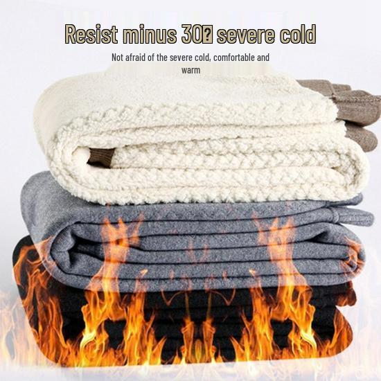 Herren- und Damen-Hose mit hohem Bund, warm aus Wolle, mit Fleecefutter und kaschmirähnlichem Tragekomfort.