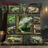 Iguana Collection 2D Flat Pattern Flannel Blanket, High Quality All Seasons, Home Decor, Warmth and Comfort, Perfect for Christmas Gifts.
