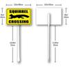 Boylee Squirrel Crossing Yard Sign with Stake 12x8inch Rustproof Aluminum Sign Outdoor Aluminum Sign for Lawn Yard Garden Decor, Easy To Install,